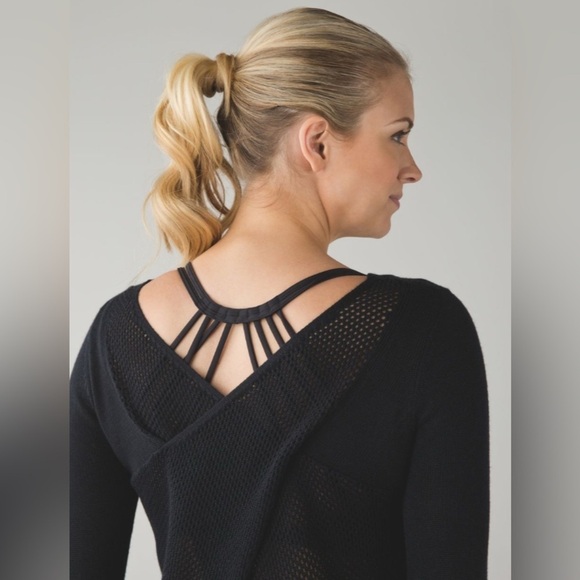 Lululemon Sunset Savasana Pullover II Knit Sweater Open Back - Picture 5 of 9